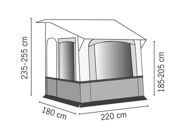 Wintervorzelt CORTINA 3 für Wohnwagen