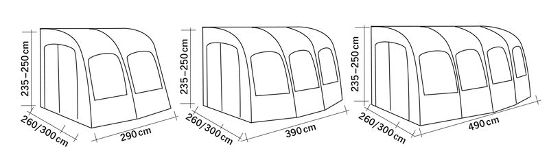 Caravanvorzelt aufblasbar Marina Air 2,90m