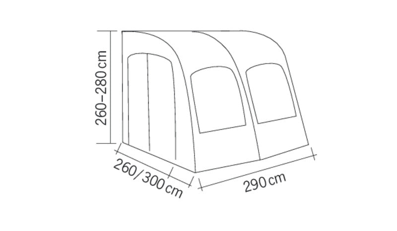 Reisemobilvorzelt aufblasbar - MARINA HIGH AIR 290