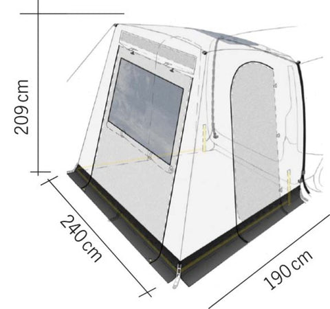 Tenda posteriore VW CADDY 5 PREMIUM (per VW Caddy 5 dal 2021)