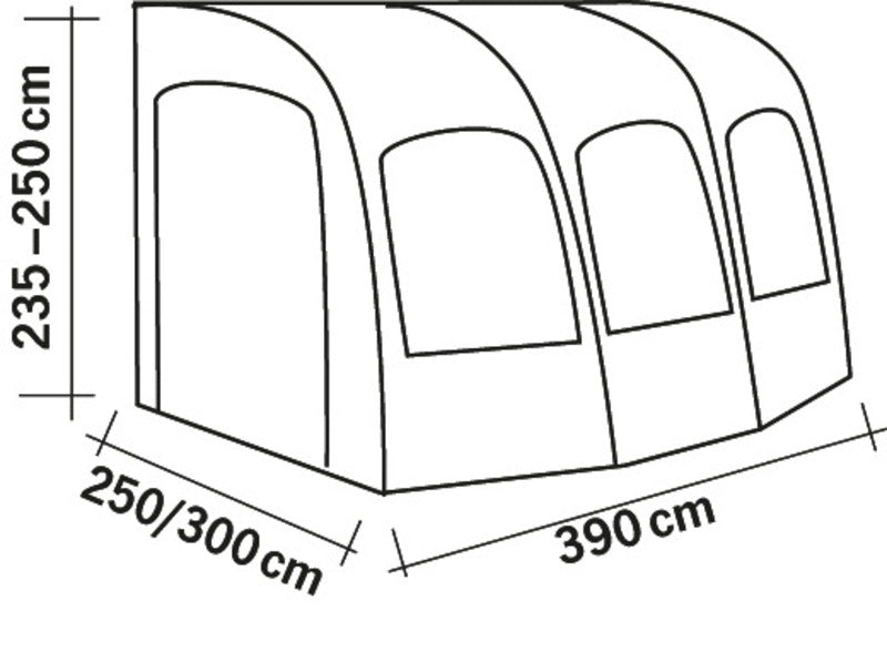 Wohnwagen-Luftvorzelt TAVIRA AIR 390