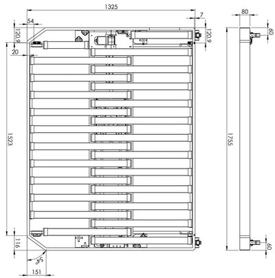 Hubbett elektrisch - 1755 x 1325 mm