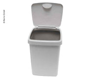 Seau à couvercle rabattable, 10 litres, gris, 25x22x33 cm