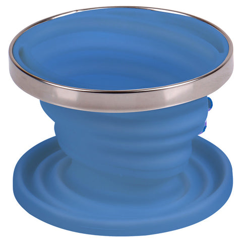 Portafiltro per caffè in silicone, pieghevole, Ø11cm, azzurro