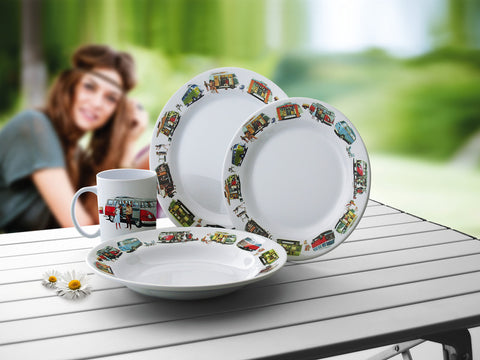 Set di stoviglie in melamina VW Collection per 2 persone, 8 pezzi