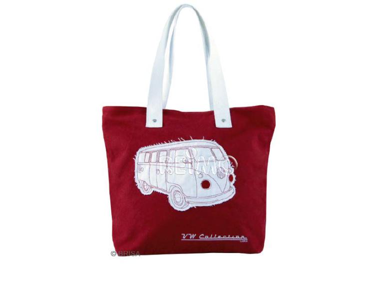 VW Collection Canvas Shopper Bag - Rot - 40 x 35 x 10 cm