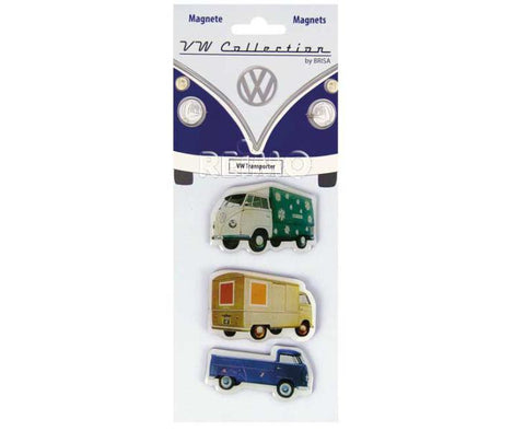 Collezione VW T1 Bulli Bus, set di 3 magneti - Veicoli commerciali