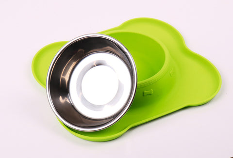 Gamelle pour chien Camp4 en acier inoxydable FRIDA avec tapis en silicone