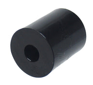 Entretoise ronde noire en PA, H28mm x 24mm, trou au milieu 8,4mm