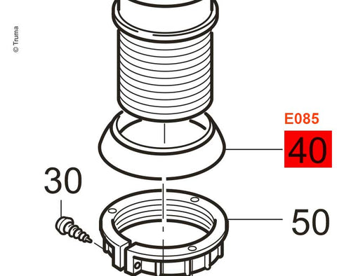 Bague d'étanchéité pour cheminée Truma