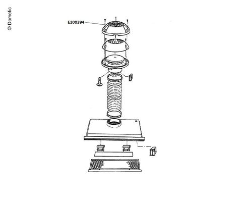 couvercle en plastique pour ventilateur champignon