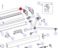 Set di piastre terminali Thule Omnistor 6200 sinistro, destro – Antracite – Pezzo di ricambio 1500602609