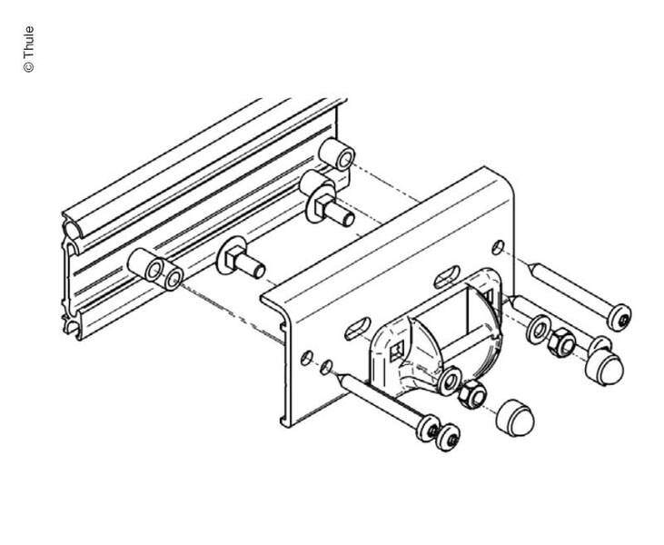 Adapter Dethleffs Carado Sunlight für Fahrradträger G2 (5-teilig)