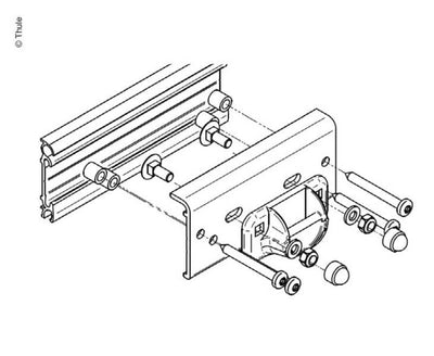 Adapter Dethleffs Carado Sunlight für Fahrradträger G2 (5-teilig)