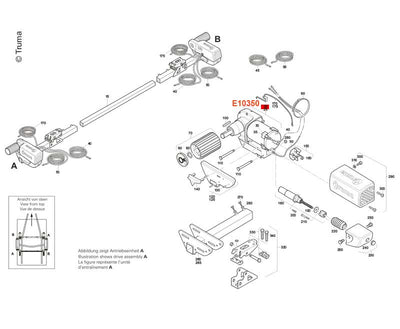 Motor/Getriebe"A" SE R/TE R