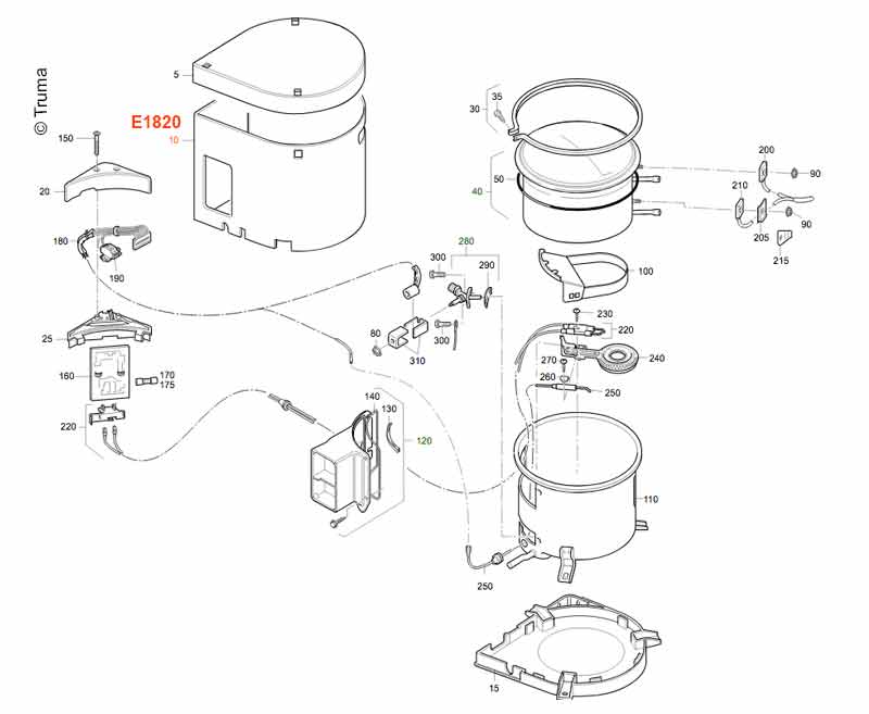 Mantel für Boiler 14Liter