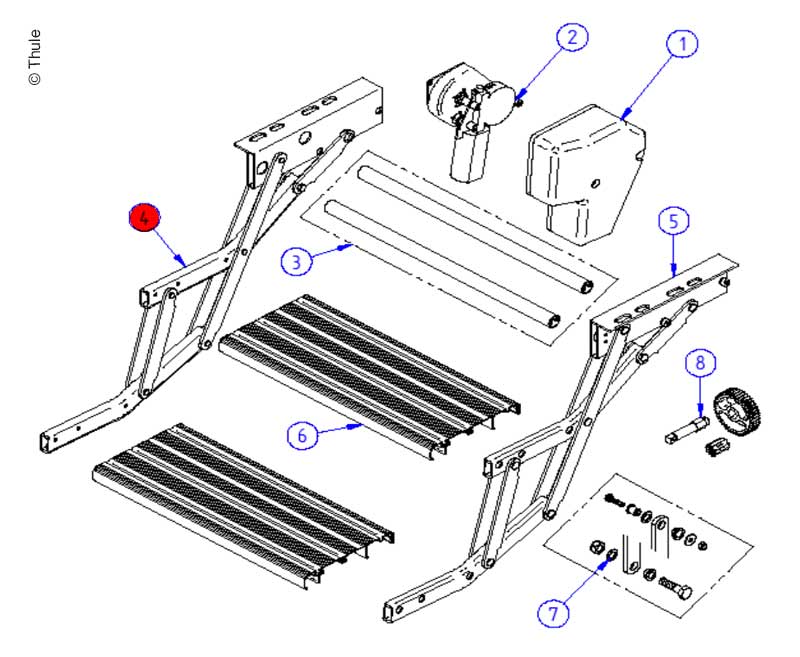 LH Scissor Assy Double Step