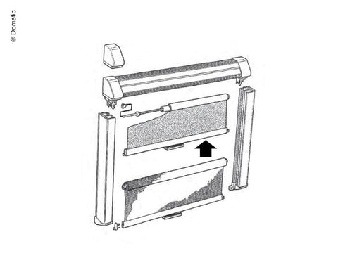 Tenda a rullo oscurante 1070x794 grigia