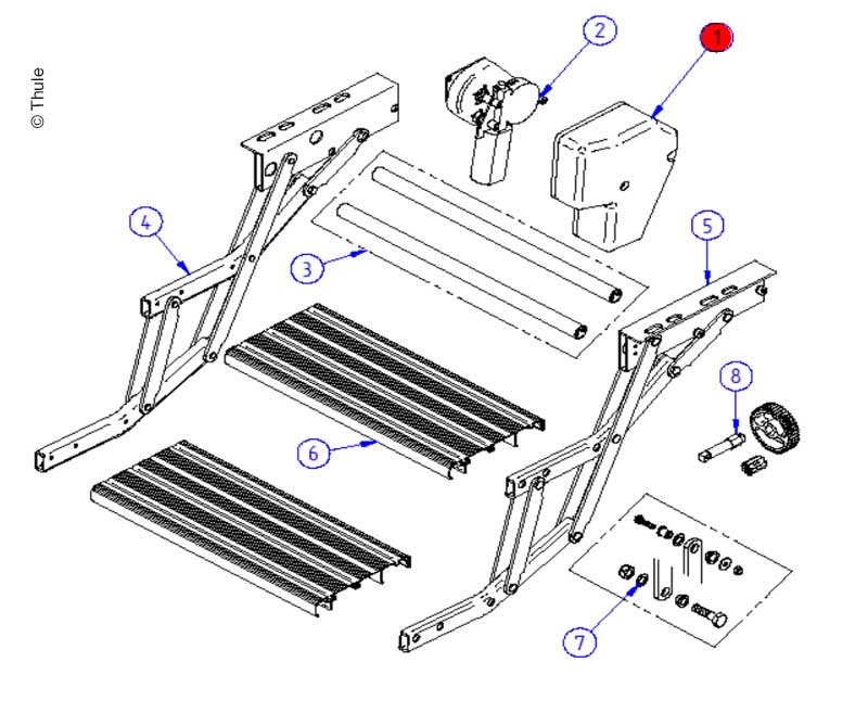 Motorabdeckung Double Step 12V