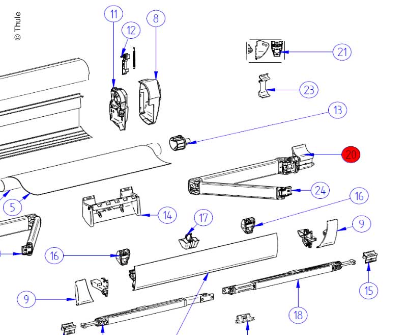 R.H.Spring Arm O5003 2,3m