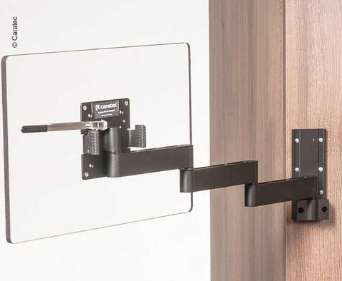 Supporto da parete per TV Caratec Flex CFW400AS, 4 punti di snodo, nero