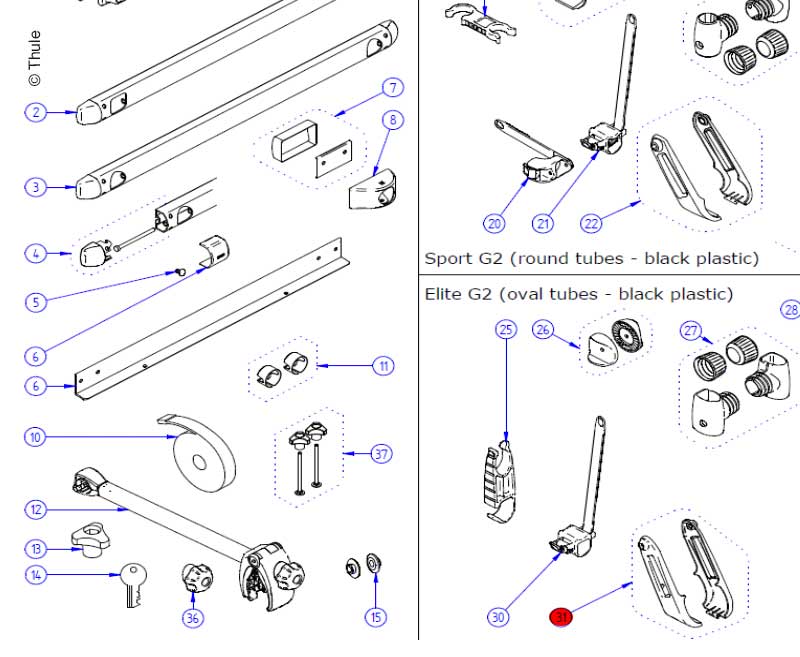 Elite G2 Hinge Covers L+R