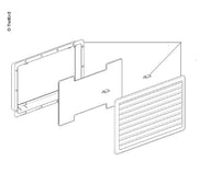 Lüftungsgitter 257 × 432 mm Weiss RAL 9010