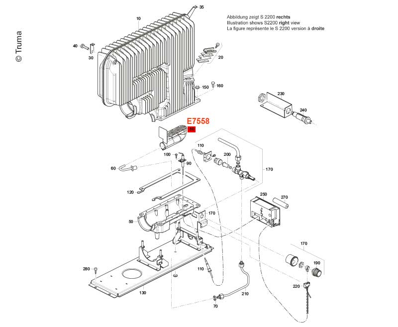 Schalenbrenner S 2200 (P), 30/50 mbar