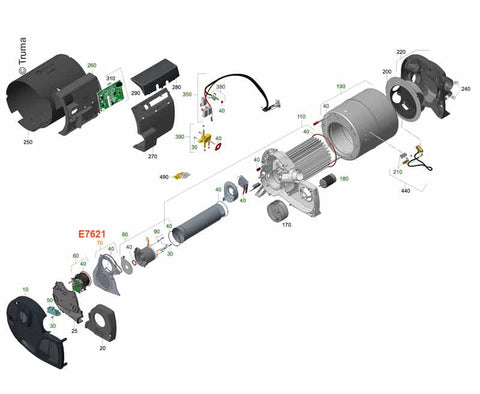couvercle d'air de combustion E