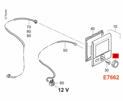 bouton rotatif Truma CP plus