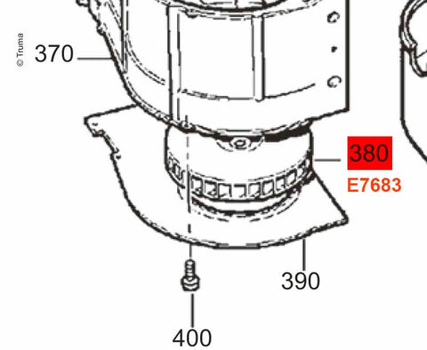 Girante del ventilatoreAria di combustione