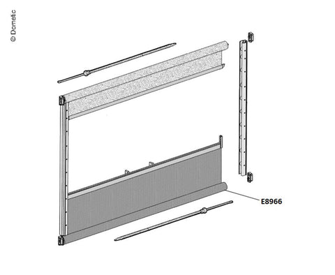 Tenda a rullo oscurante 1700X700 bianca