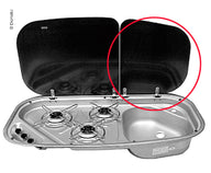 Dometic Glasabdeckung rechts für Kocher-Spülen-Kombination K-840x436-DF – Ersatzteil 407144708