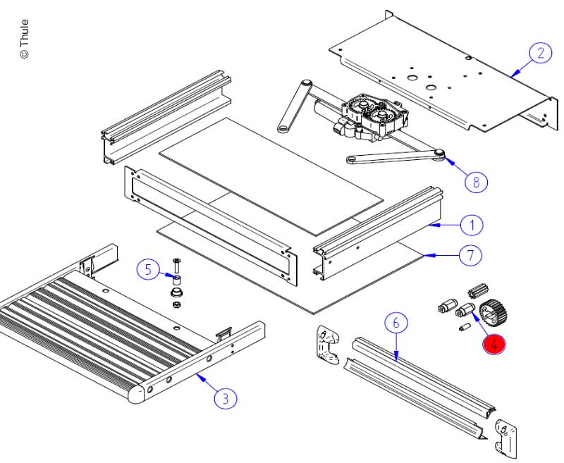 Rep.Kit Pinion Slide Out