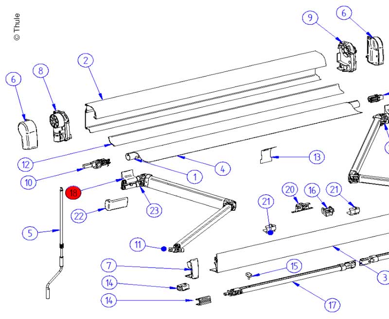 LH Spring Arm Trist4/4,5m