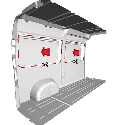 Innenverkleidungs-Platten Cover Plus VW Crafter ab 2017, Grau