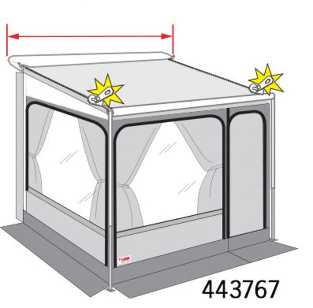 Erweiterungsset Frontteil für Markisenvorzelt Privacy Room