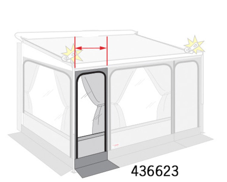 Erweiterungsset Frontteil für Markisenvorzelt Privacy Room