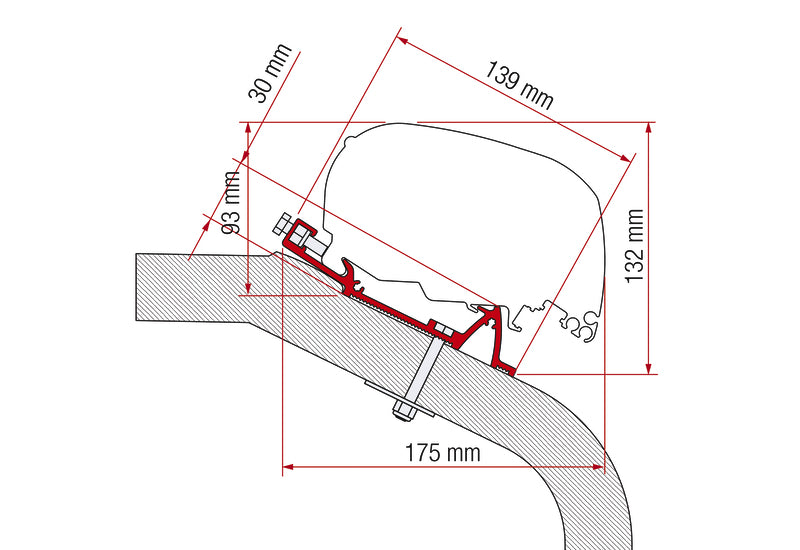 Markisen-Adapter F80 für LMC - TEC