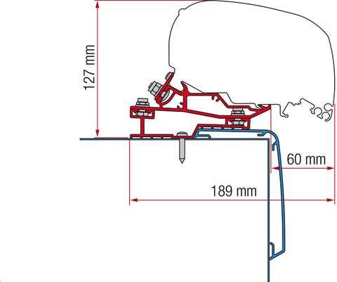 Adattatore per tenda da sole F80 per Rapido C Line