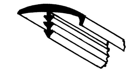 Bordure en T, avec nez sur un côté. Pour panneau d'épaisseur 15mm.