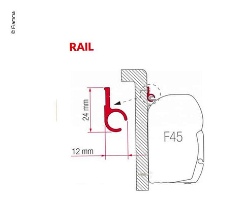 Adattatore per binario "R" 300cm